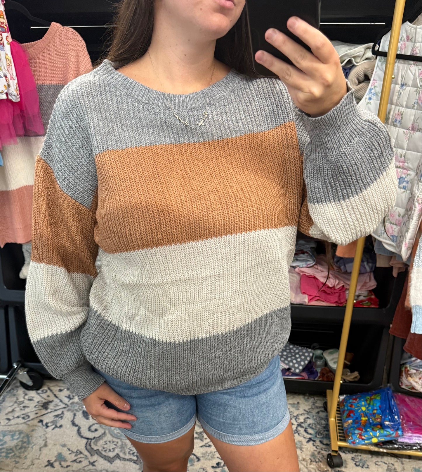 Chestnut Trail Color Block Sweater