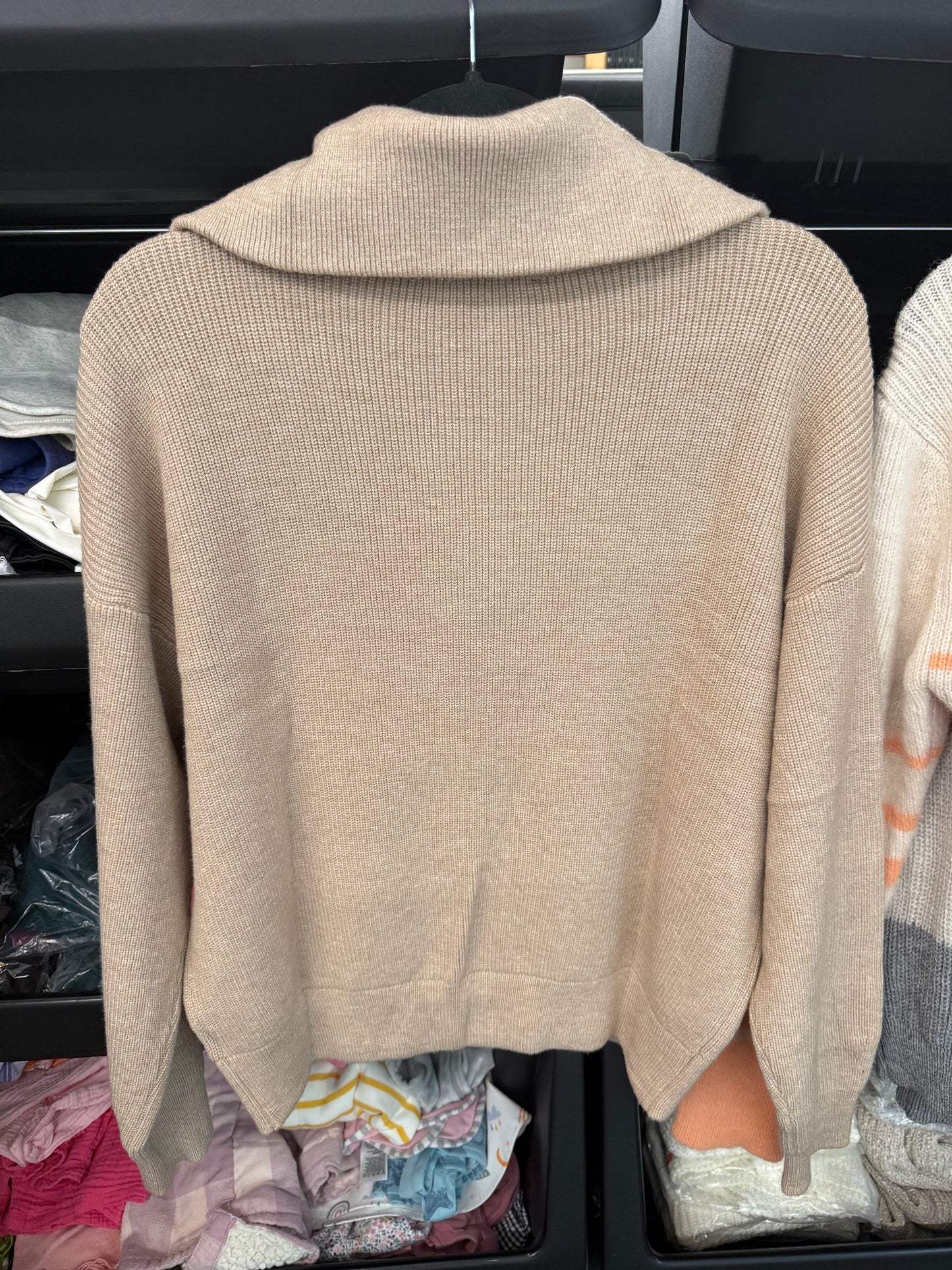 Latte Knit Quarter Zip