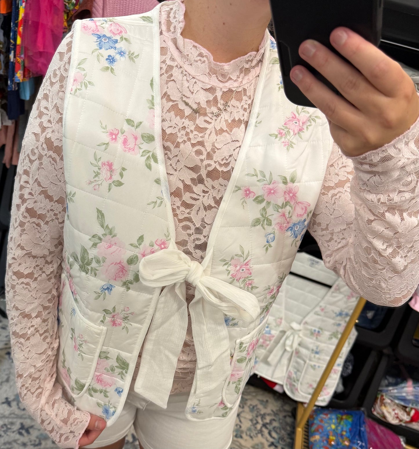 Bloom & Bow Quilted Vest