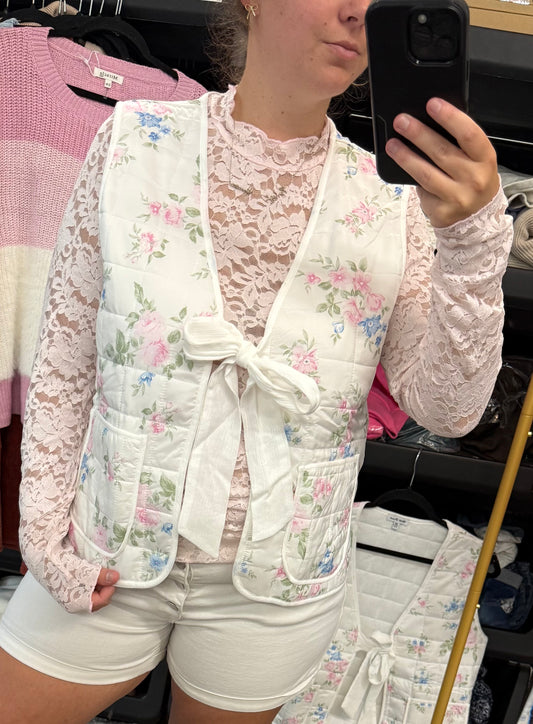 Bloom & Bow Quilted Vest