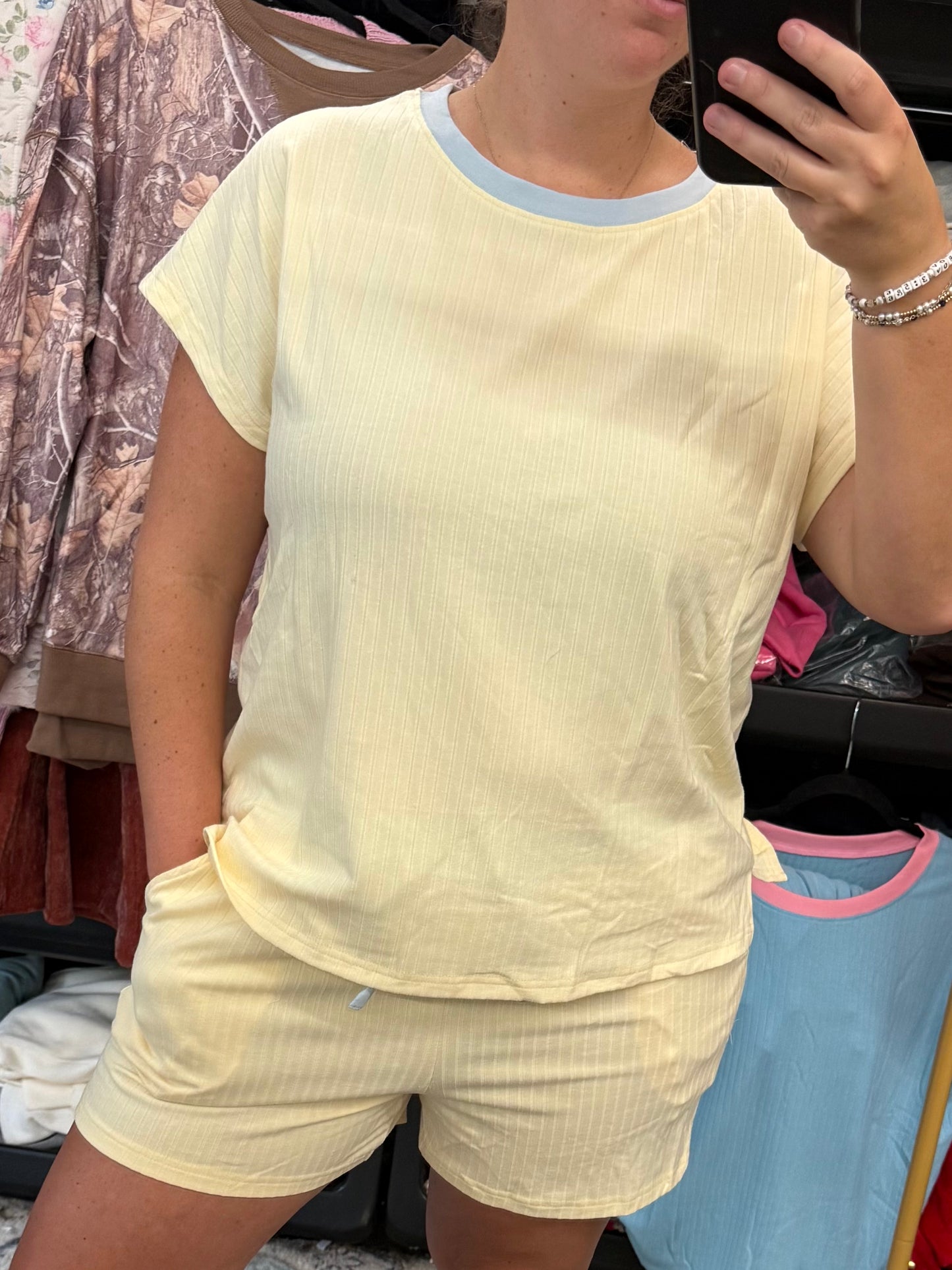 Buttercup Bliss Ribbed Shorts Set