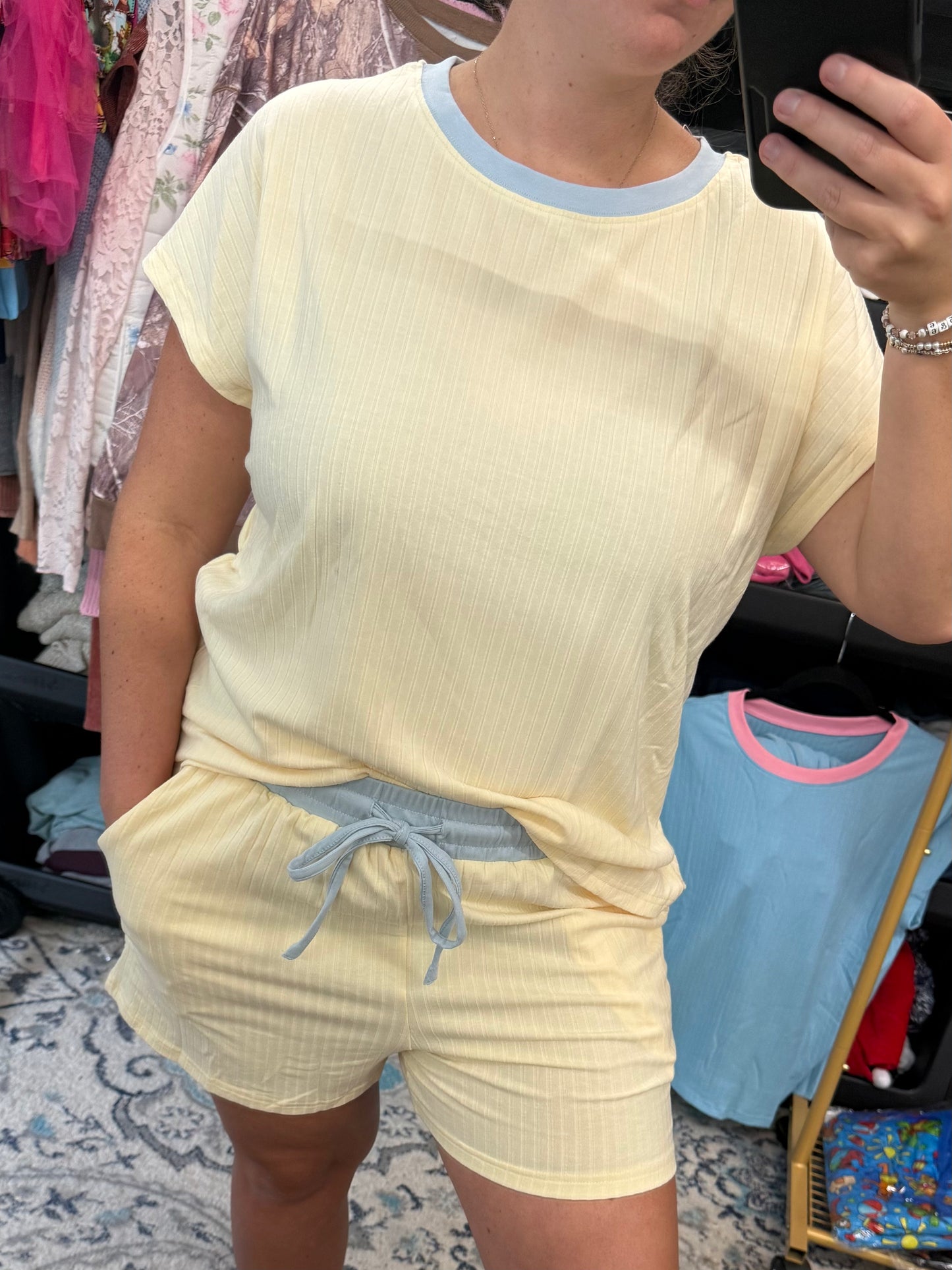 Buttercup Bliss Ribbed Shorts Set