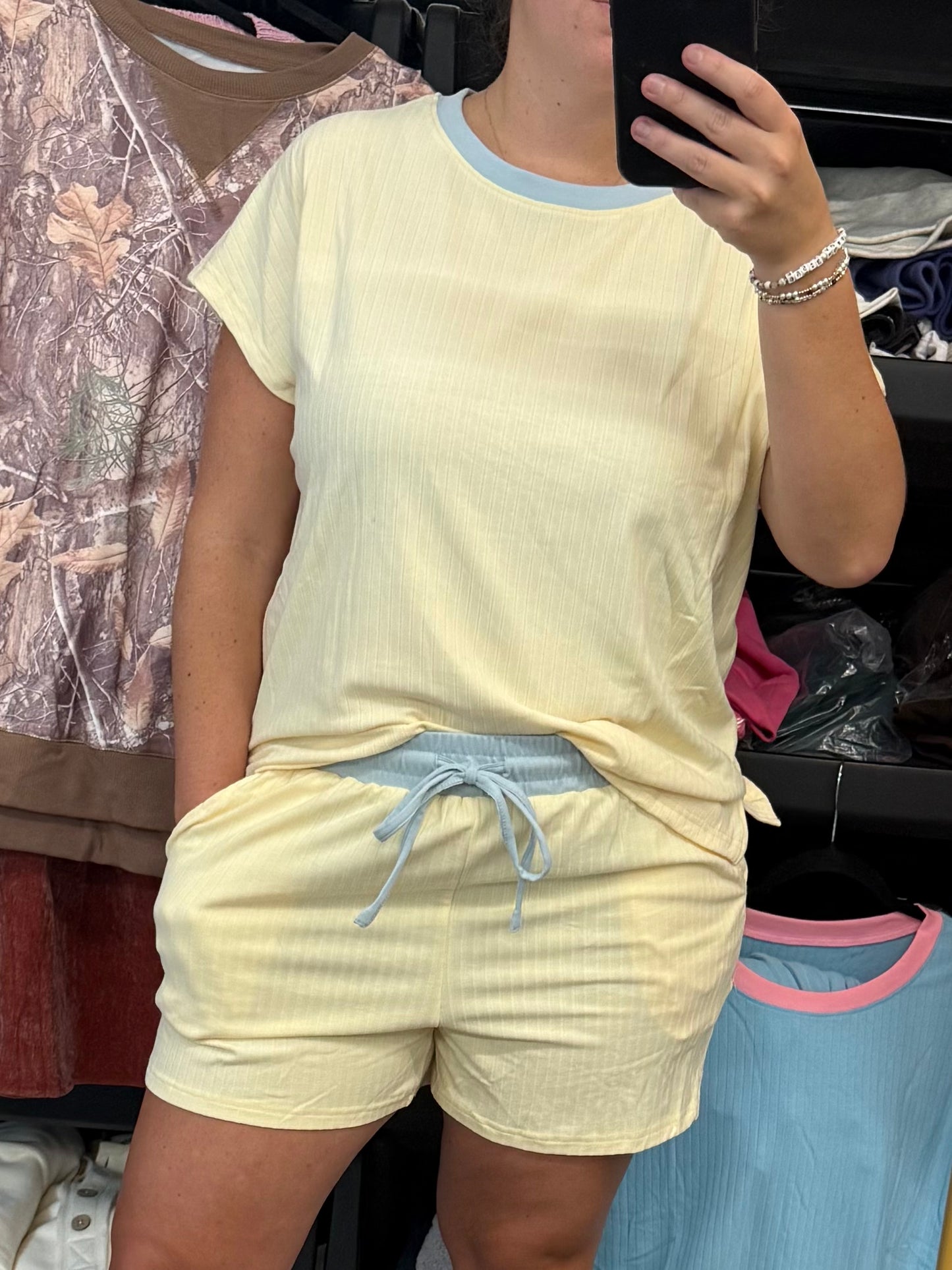 Buttercup Bliss Ribbed Shorts Set