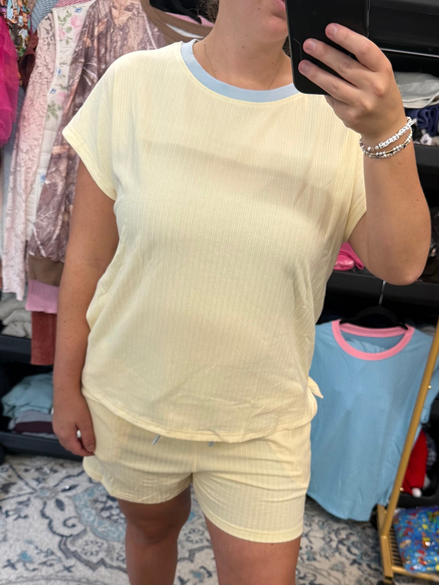 Buttercup Bliss Ribbed Shorts Set