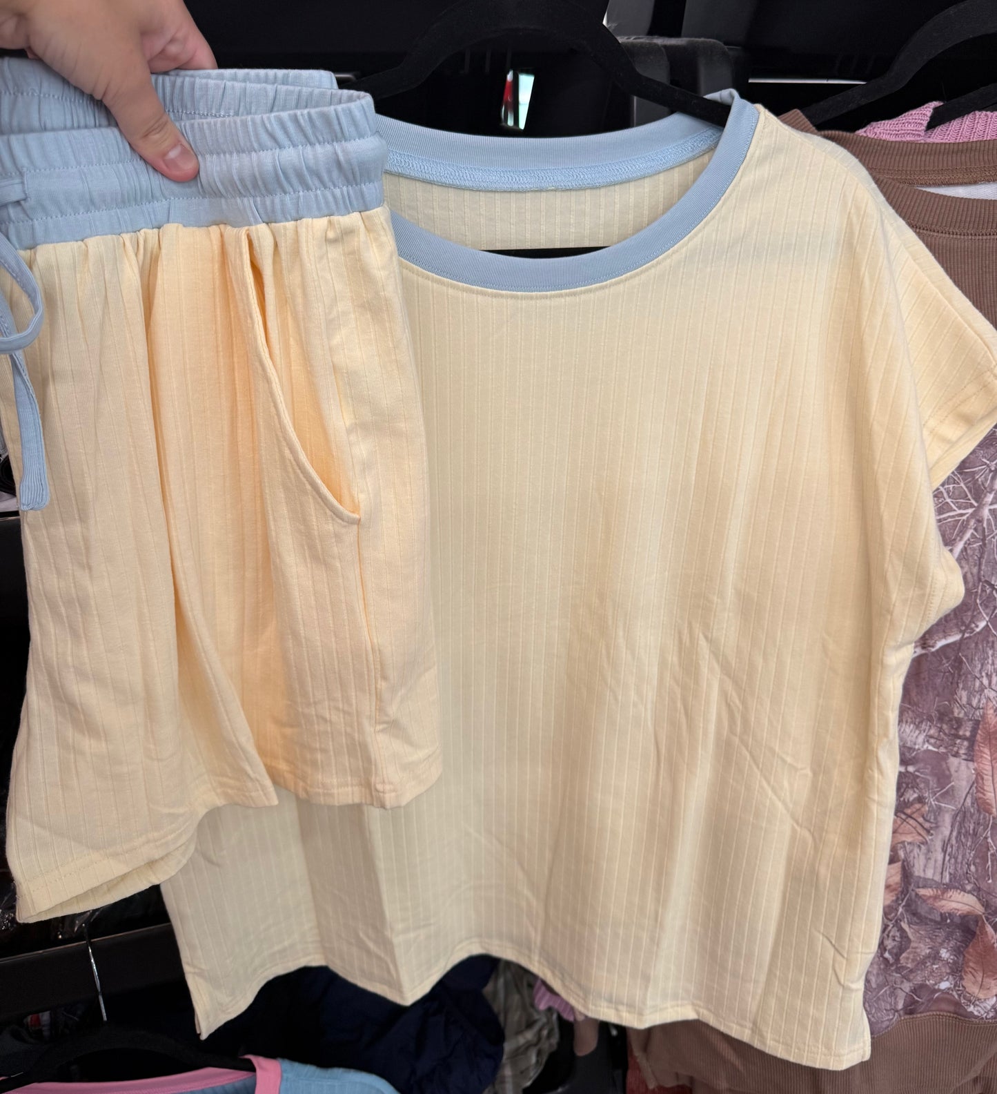 Buttercup Bliss Ribbed Shorts Set