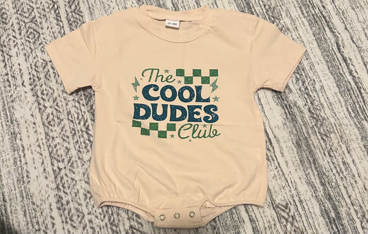 The Cool Dudes Club Beige Romper