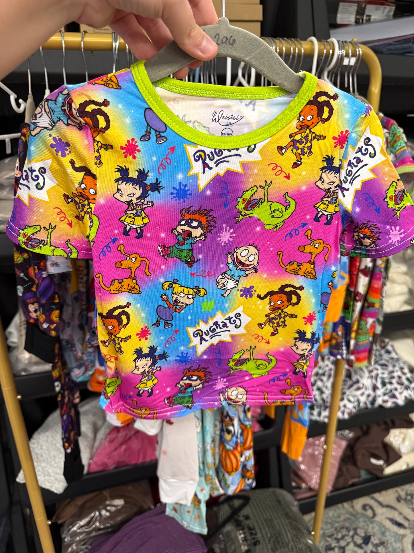 Tie Dye Rugrats Shortie & Shorts Set