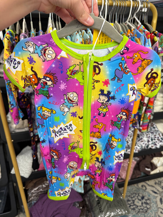 Tie Dye Rugrats Shortie & Shorts Set