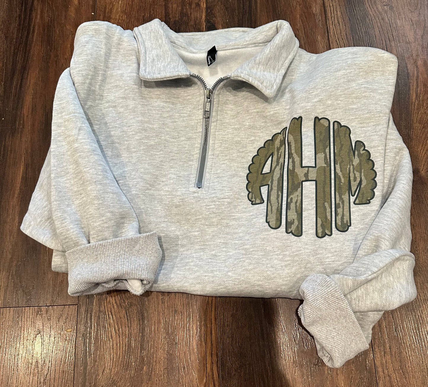 Custom Camo Monogram Quarter Zip