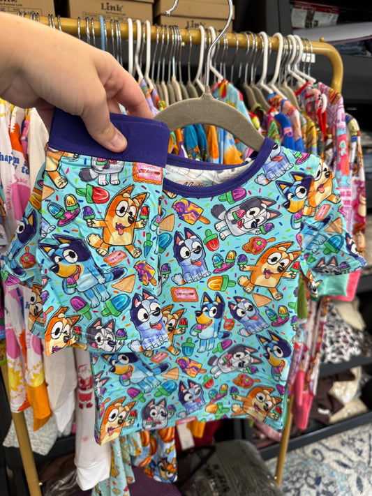 Bluey Ice Cream Shorts Set