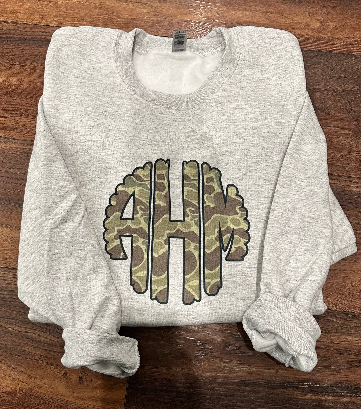 Custom Camo Monogram Sweatshirt