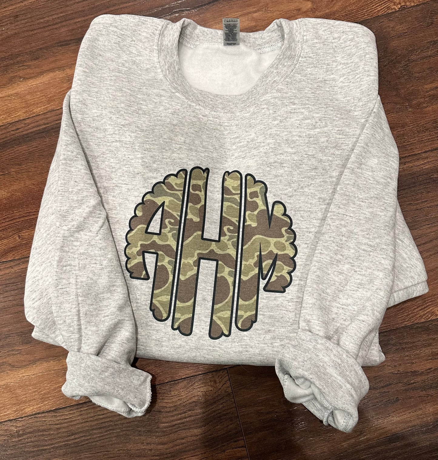 Custom Camo Monogram Sweatshirt