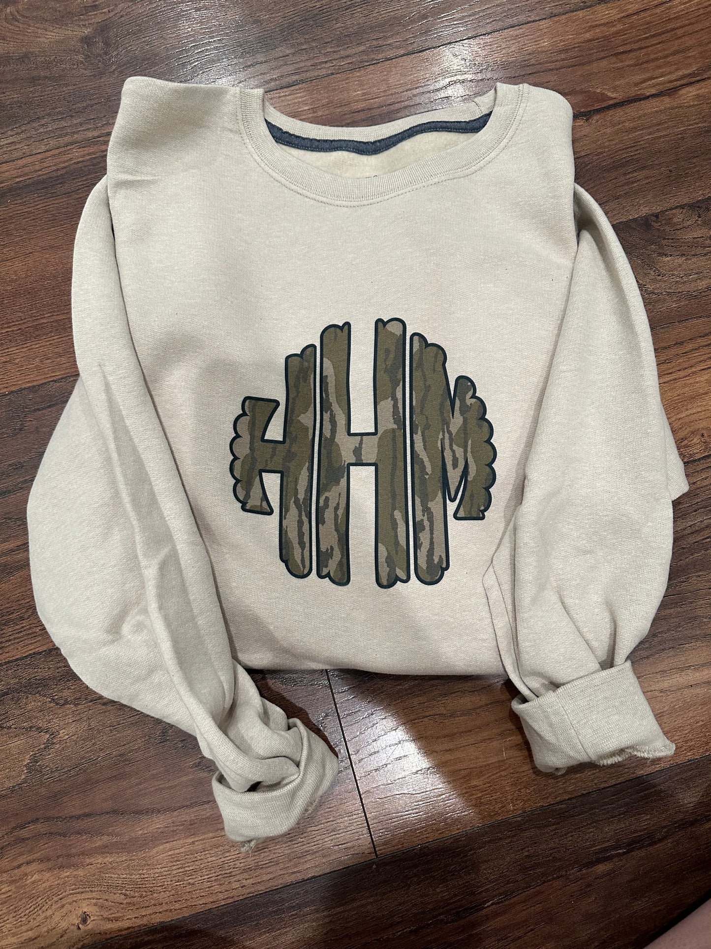 Custom Camo Monogram Sweatshirt