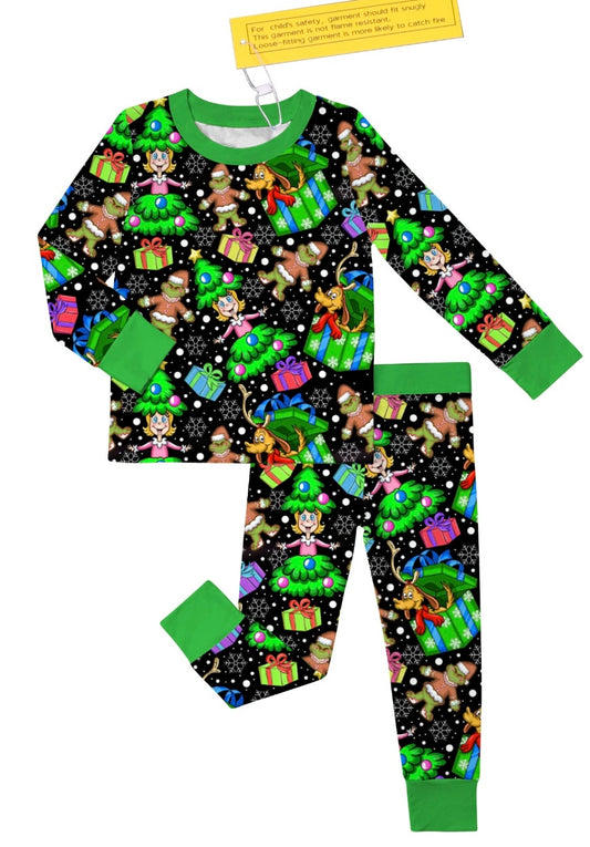 Mr. Grinch 2 Piece Long Sleeve & Pants Set