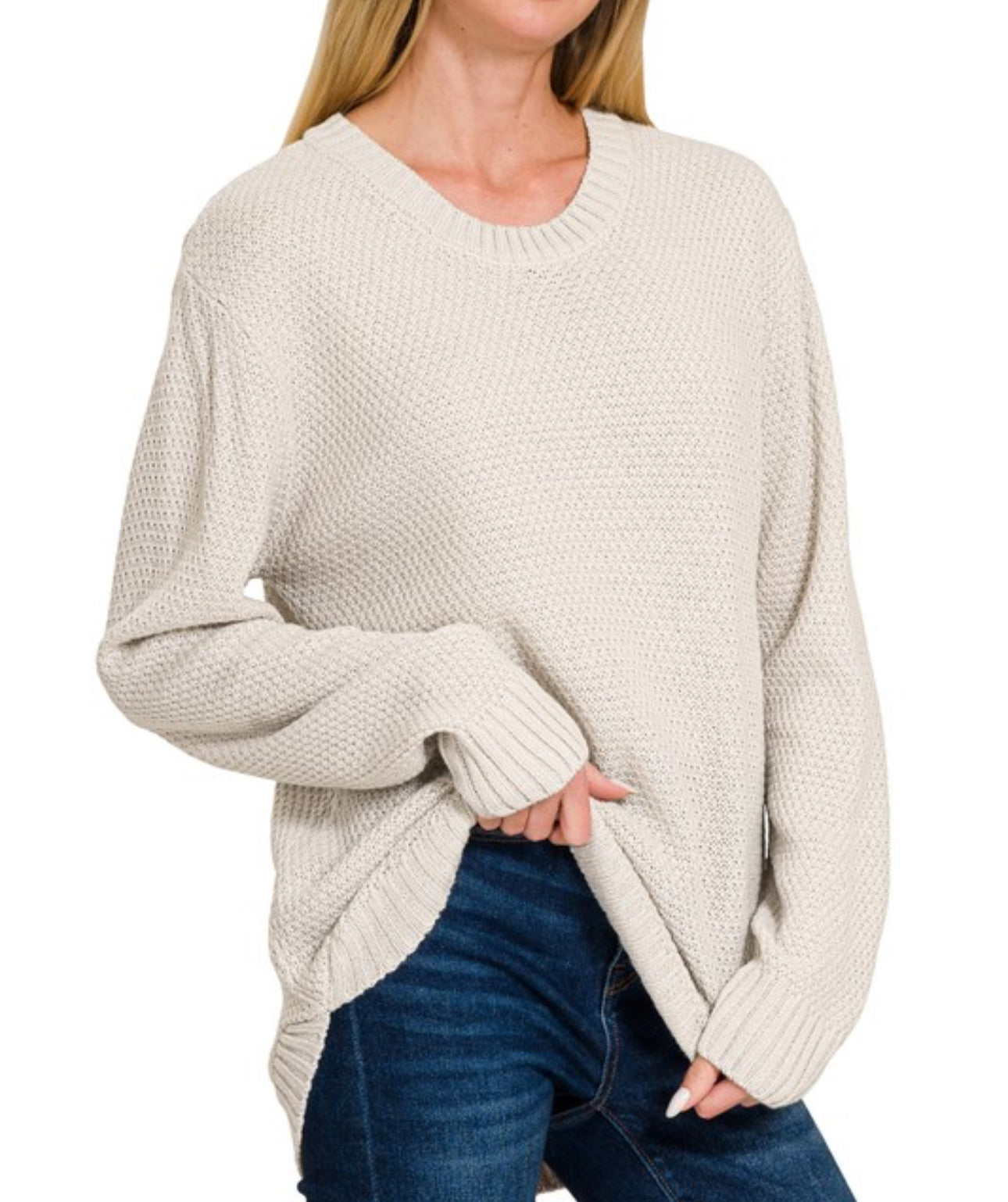 Round Neck Basic Sweater - 2 COLORS!