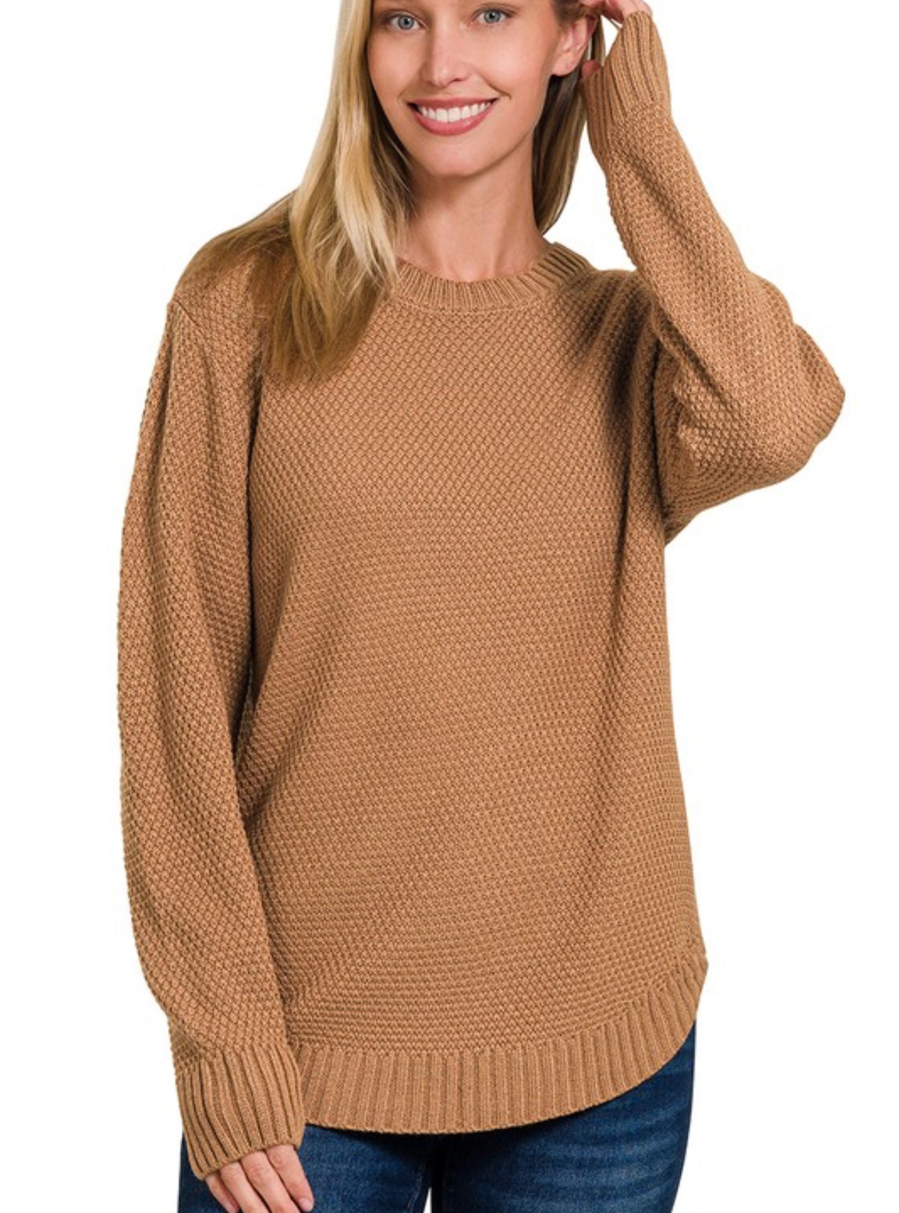 Round Neck Basic Sweater - 2 COLORS!