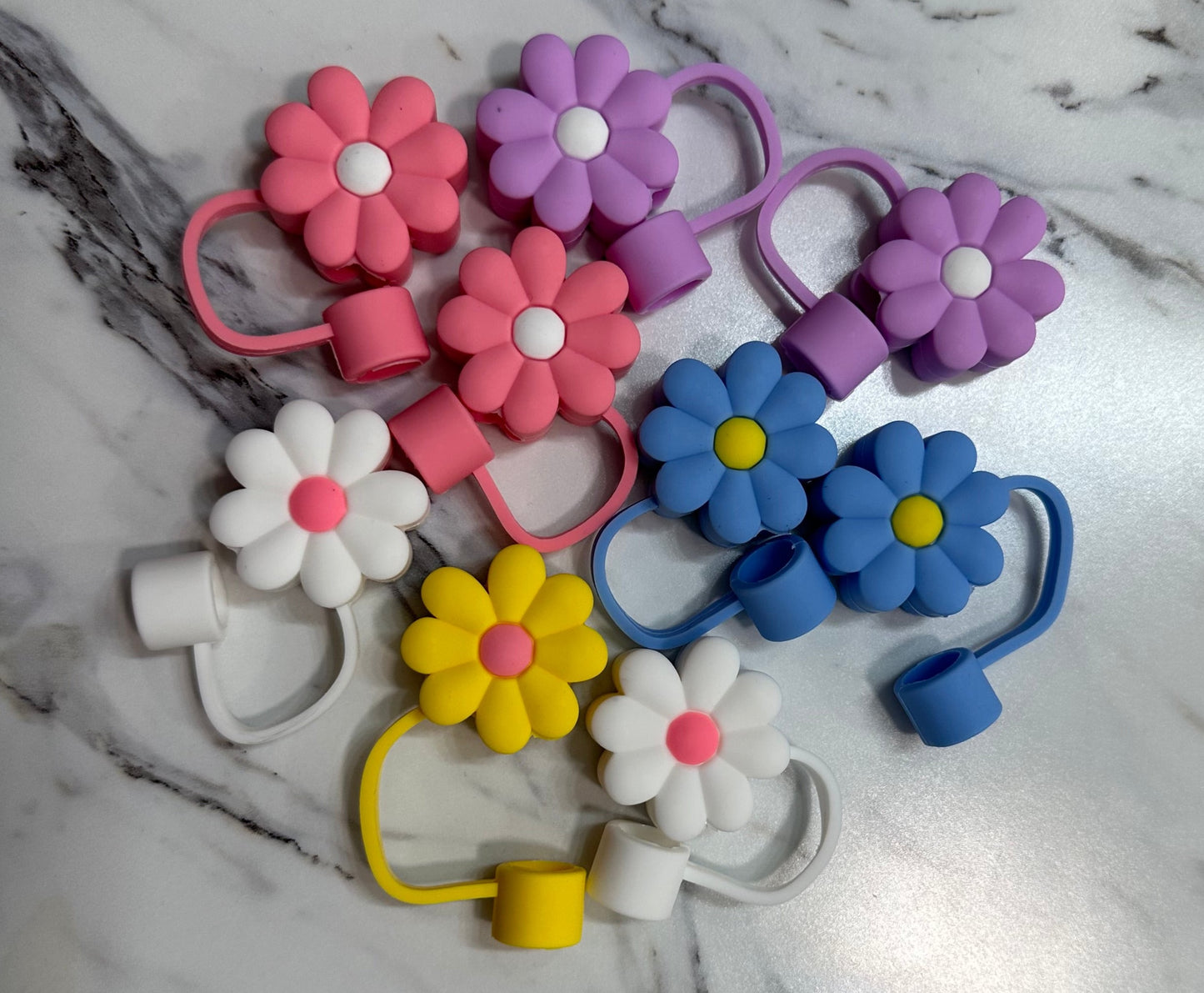 Silicone Flower Straw Cover