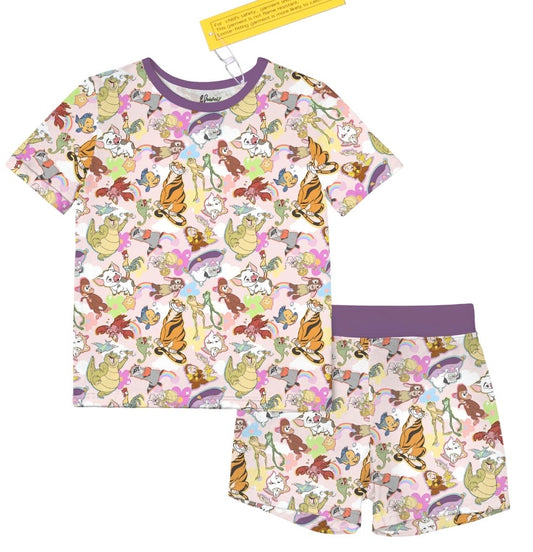 Character Mashup Bamboo 2 Piece Short Sleeve & Shorts Set