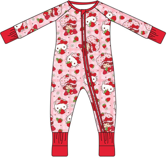 Strawberry Shortcake Hello Kitty Mashup Bamboo Zippy