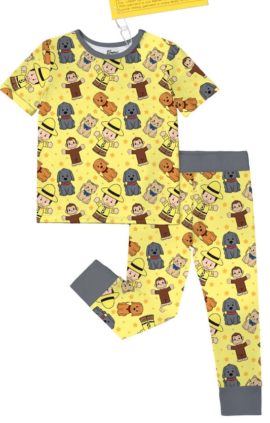 Curious George Little People Bamboo 2 Piece Short Sleeve & Pants Set