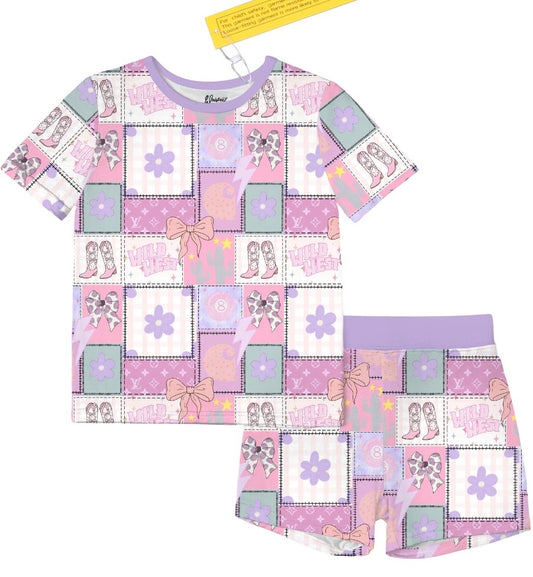 Wild West Girly Carhartt Bamboo 2 Piece Short Sleeve & Shorts Set