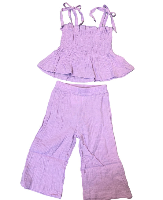 Purple Luna Linen Scrunch Set