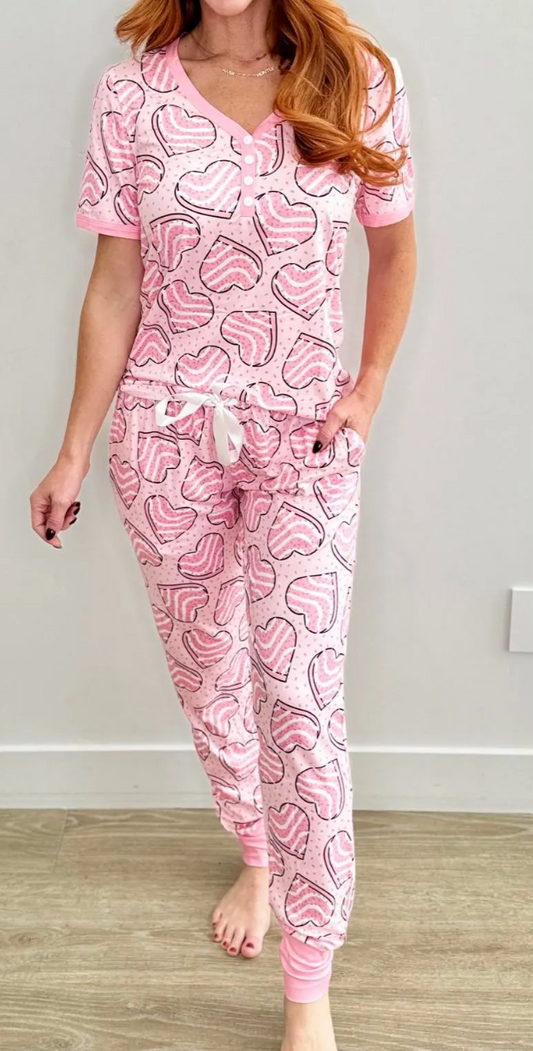 Valentines Day Cakes PJ Set