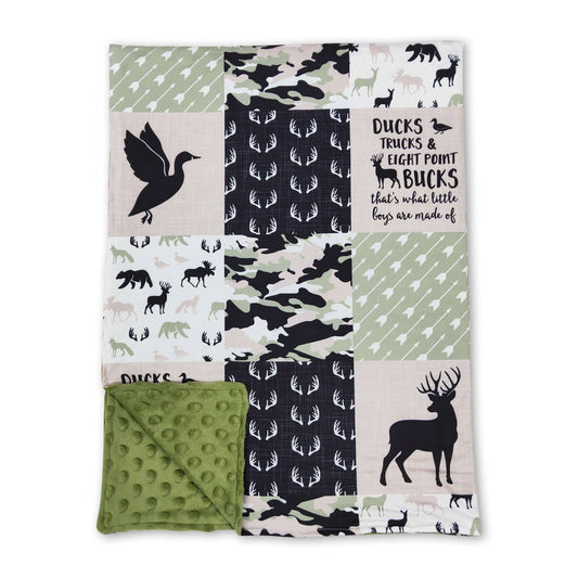 Ducks, Trucks & Bucks Minky Blanket PREORDER!