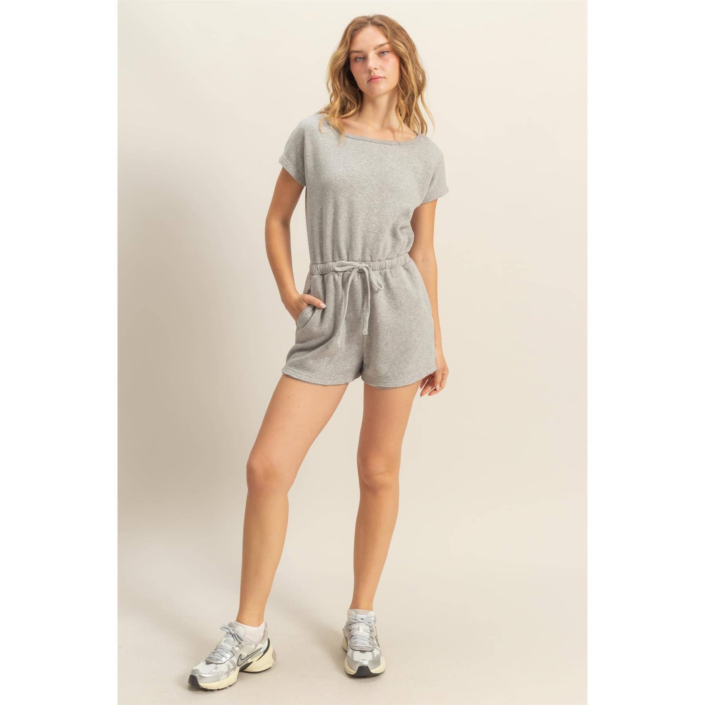 Millie Cap Sleeve Pocketed Romper