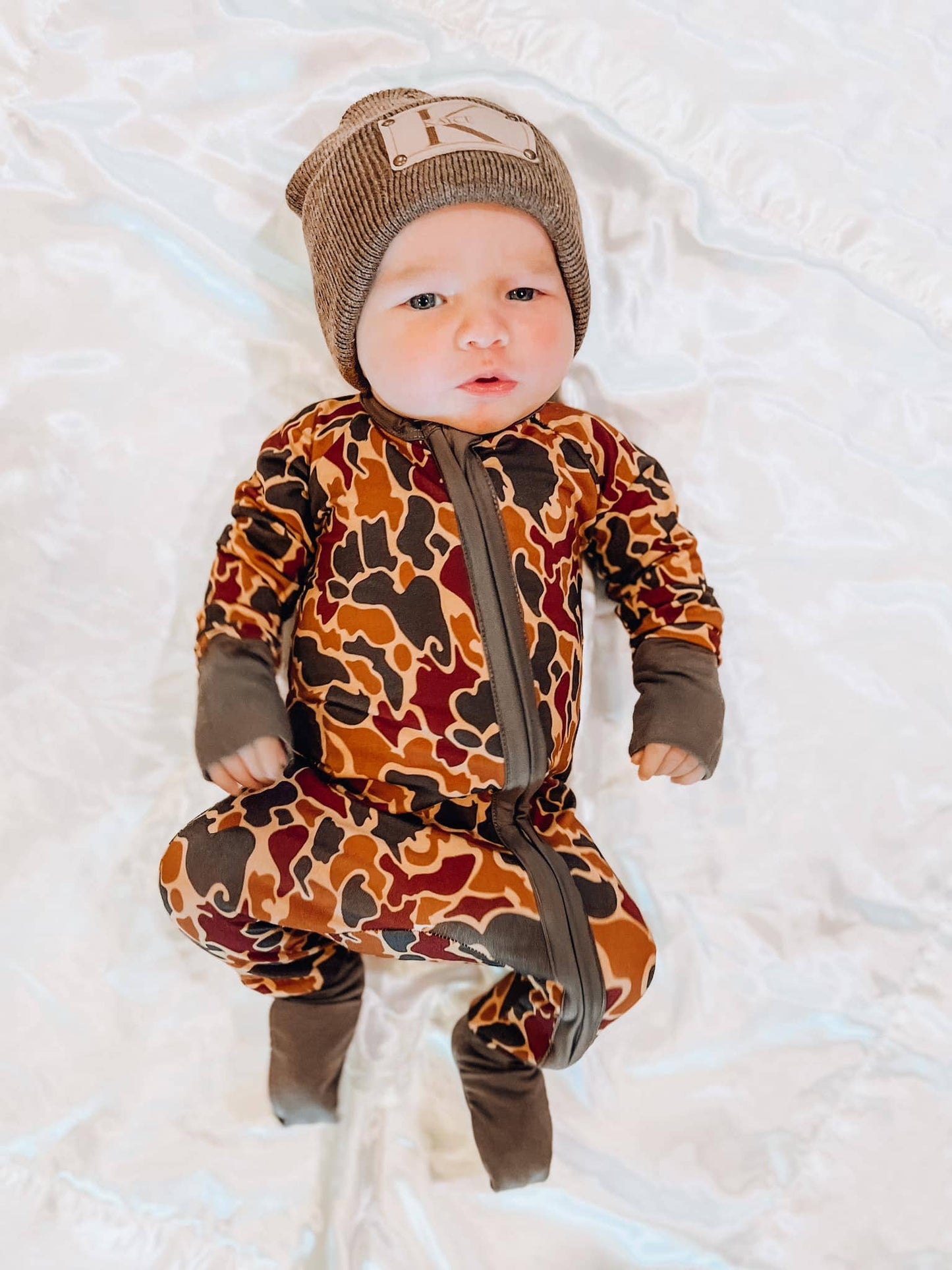 Brown/Tan Old School Camo Bamboo PJs