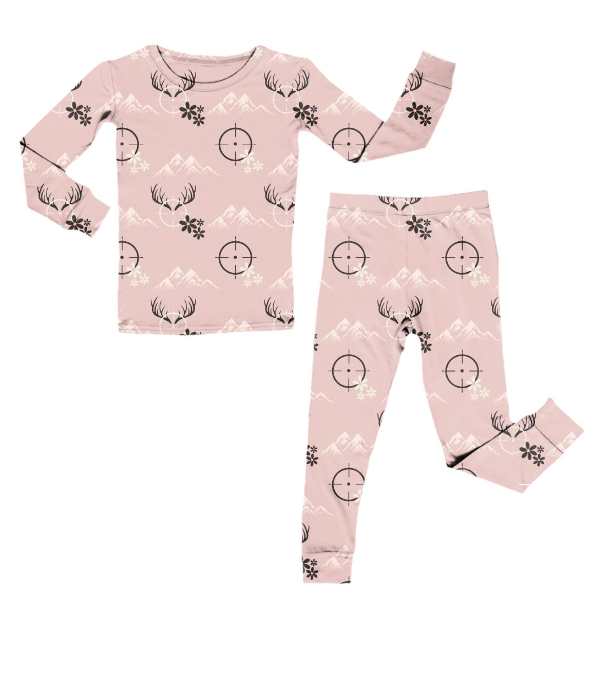 Pink Hunter Bamboo 2 Piece PJ Set