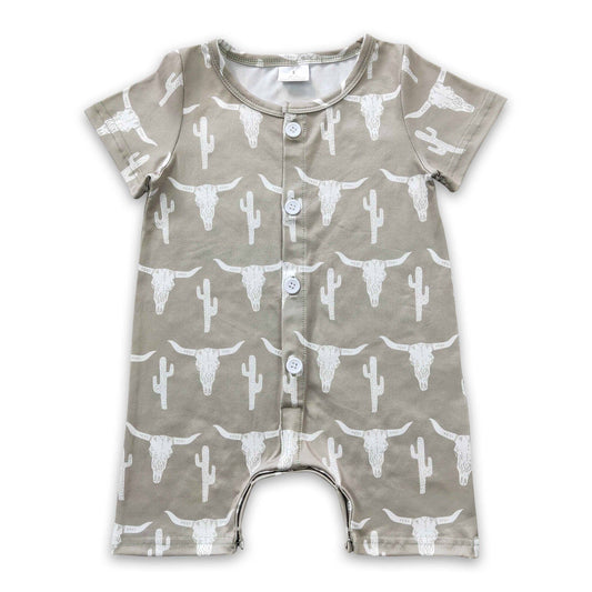 Bull Skull Cactus Romper