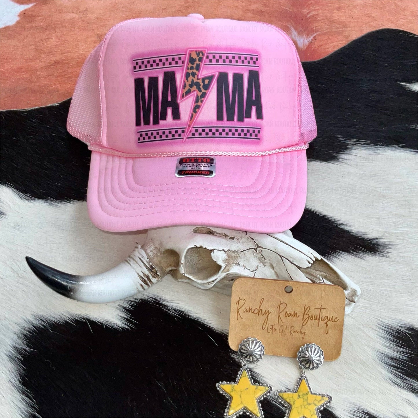 Neon Mama Bolt Western Foam Trucker Hat