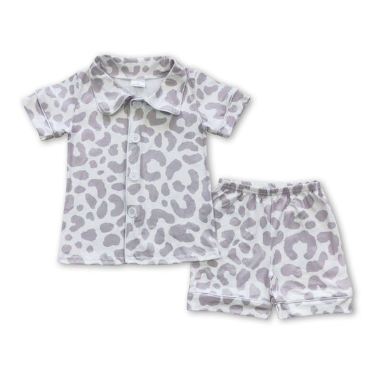 Leopard Button Up PJ Set